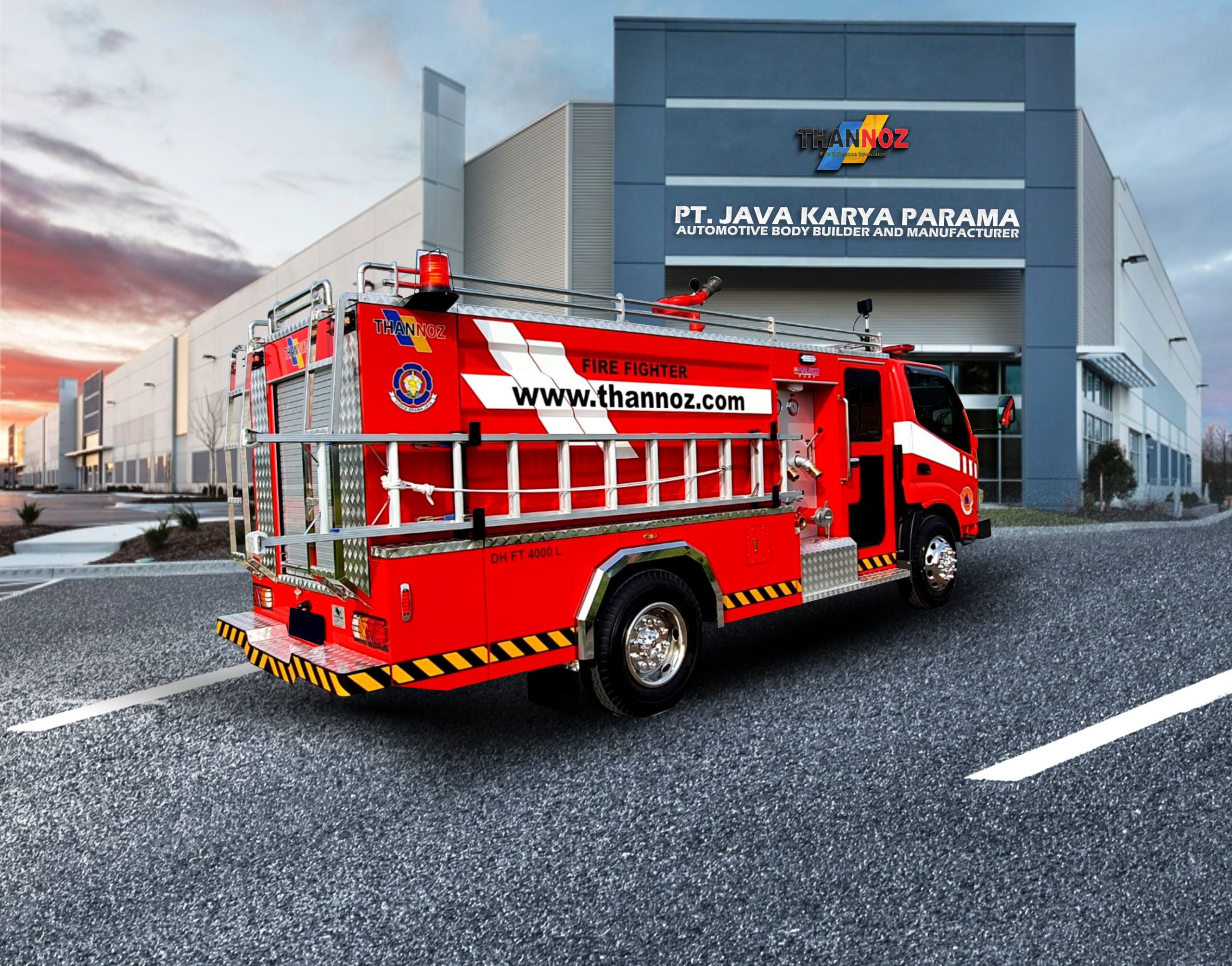 FIRE TRUCK DOUBLE CABIN MEDIUM HINO 136 HD 4000L 003